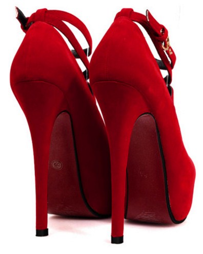 Giày cao gót công chúa màu đỏ GCG0702