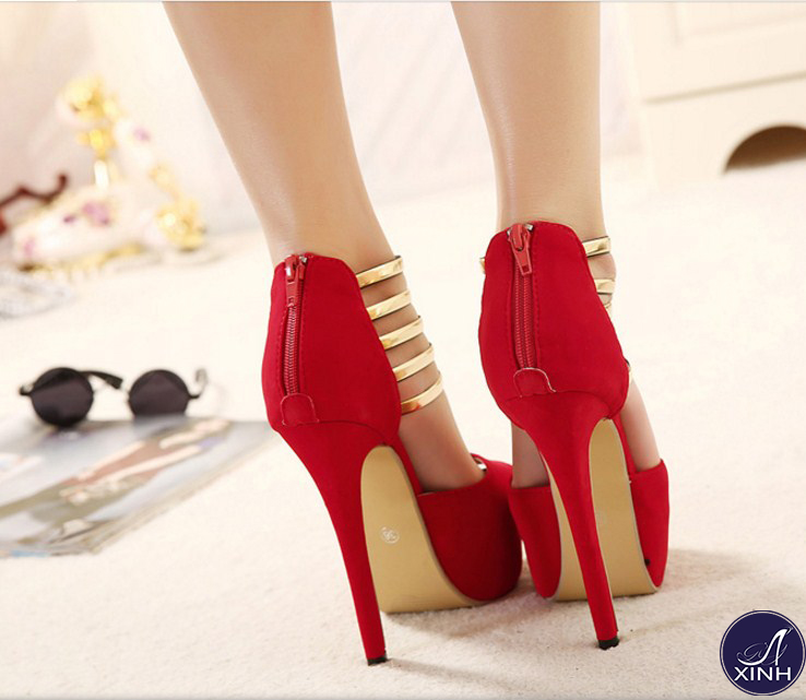 Giày cao gót nữ sexy màu đỏ GCG22