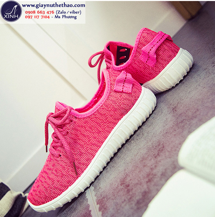 Giày thể thao nữ dễ thương màu hồng GTT1101