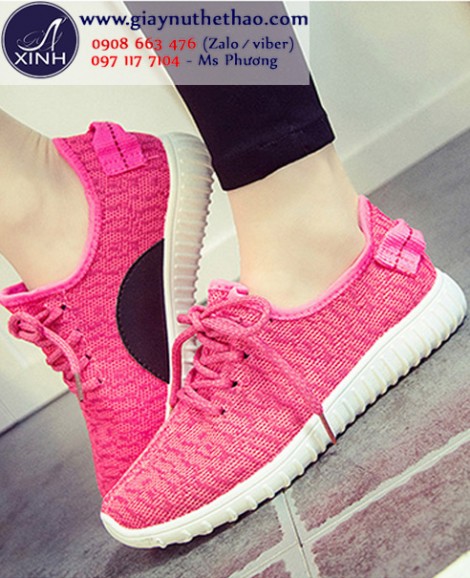 Giày thể thao nữ dễ thương màu hồng GTT1101