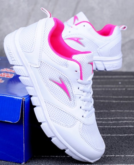 Giày thể thao nữ xinh xắn màu trắng hồng GTT3901