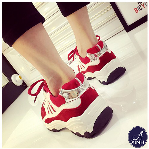 Giày thể thao nữ thời trang sành điệu màu đỏ GTT0502