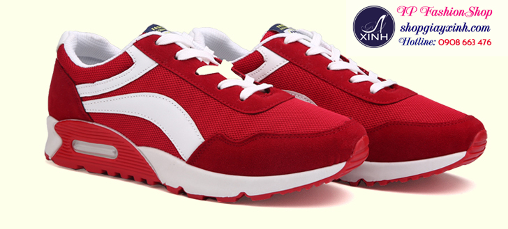 Giày thể thao cặp đôi năng động màu đỏ GTT0901