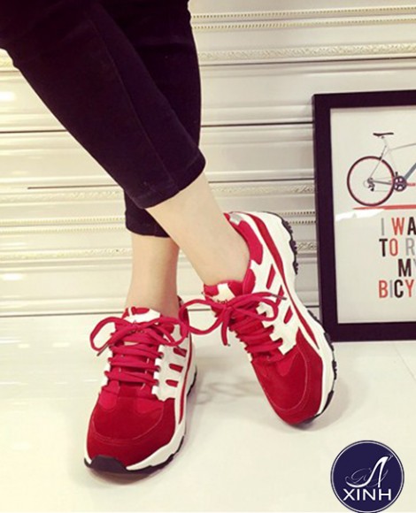 Giày thể thao nữ thời trang sành điệu màu đỏ GTT0502