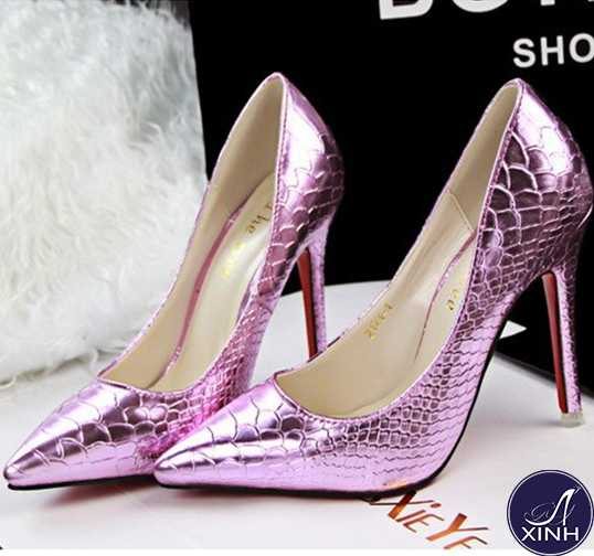 Giày cao gót màu tím thời trang dành cho nữ, Giày cao gót mũi nhọn tối giản  cho tòa án | SHEIN